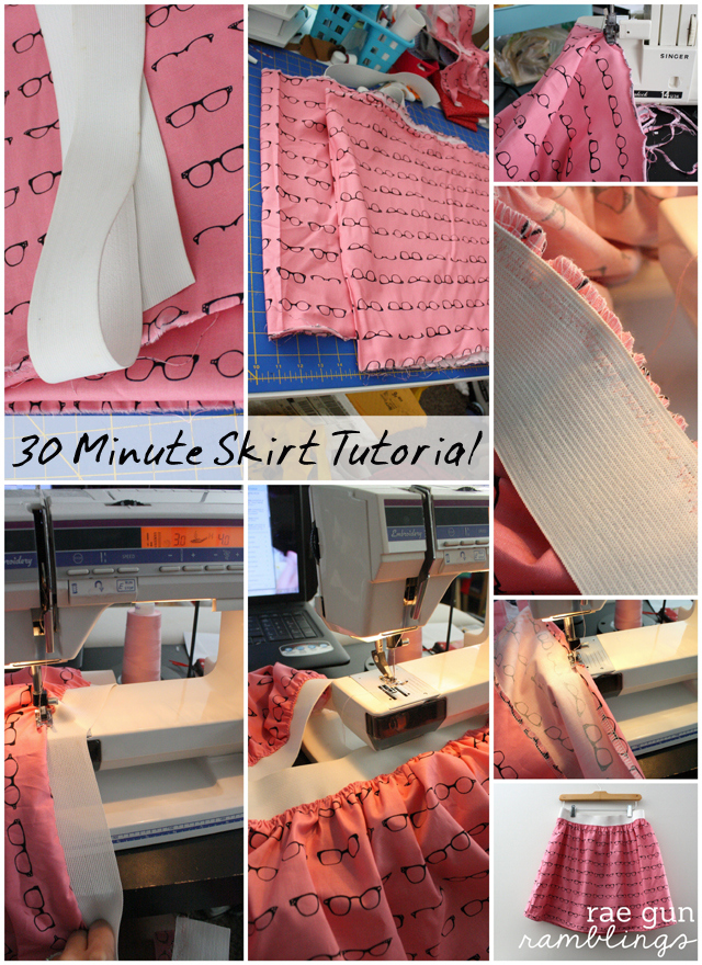 30 Minute Skirt Tutorial using just 1 yard of fabric at Rae Gun Ramblings