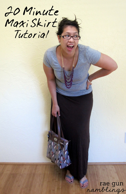 20 min maxi skirt tutorial at Rae Gun Ramblings