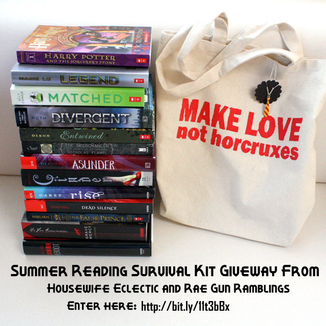 huge summer reading survival kit giveaway from Rae Gun Ramblings and Housewife Eclectic