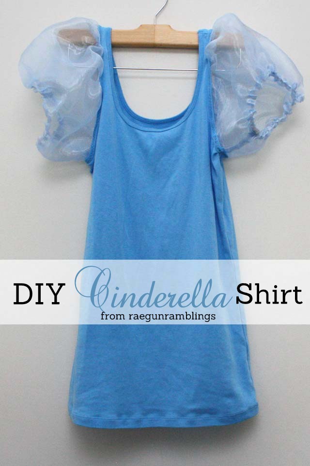 Upcycled cinderella shirt tutorial from Rae Gun Ramblings