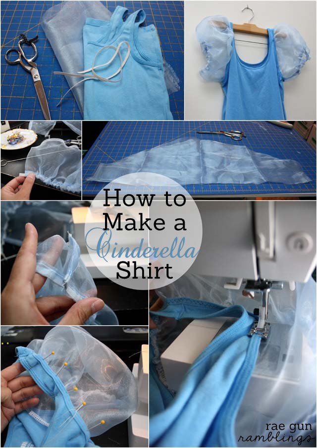 DIY Cinderella shirt made from a tank top from Rae Gun Ramblings