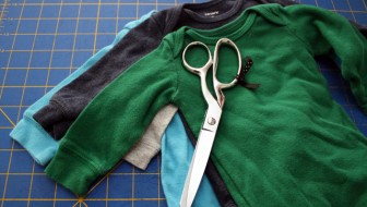 How to alter kids clothing. Easy tutorial for shortening and hemming sleeves for a professional finished look - Rae Gun Ramblings