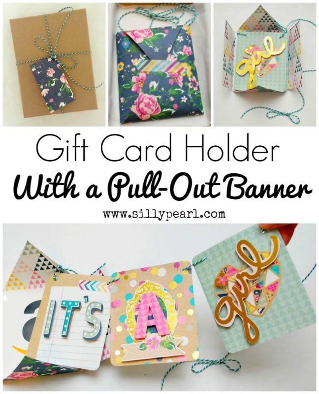 Pull out banner gift card holder DIY tutorial