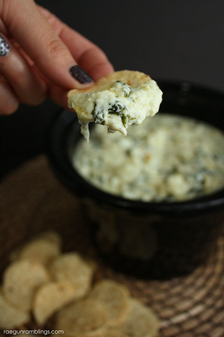 The best spinach and artichoke dip recipe I have ever had. Only takes 15 minutes and the recipe is crock pot friendly (but does not require a slow cooker)