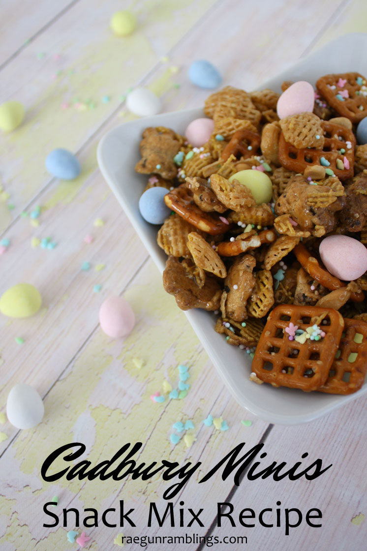 It's a keeper we love this chex snack mix recipe. Great for any holiday just swap out the cadbury mini eggs for seasonal candies!