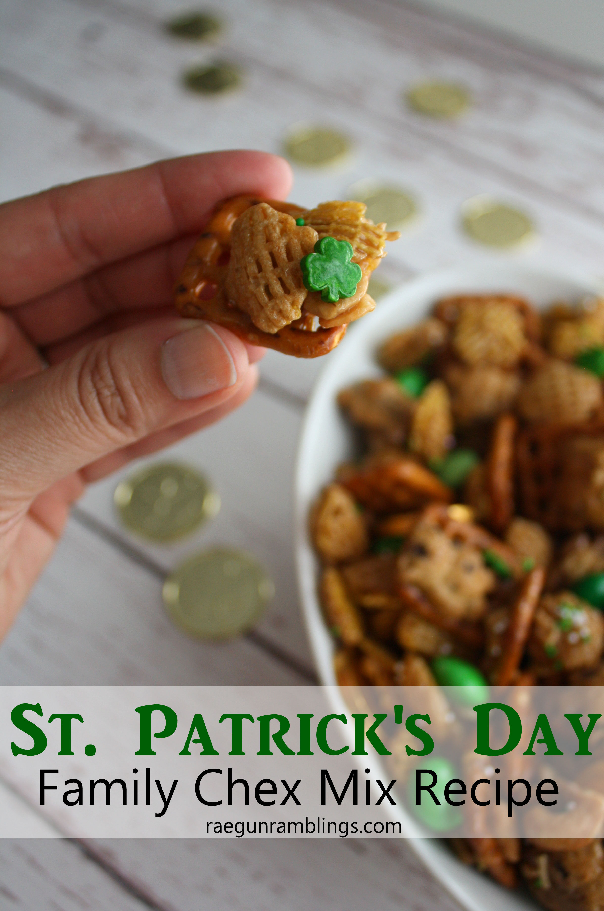 St. Patrick's Day Chex mix recipe - raegunramblings.com