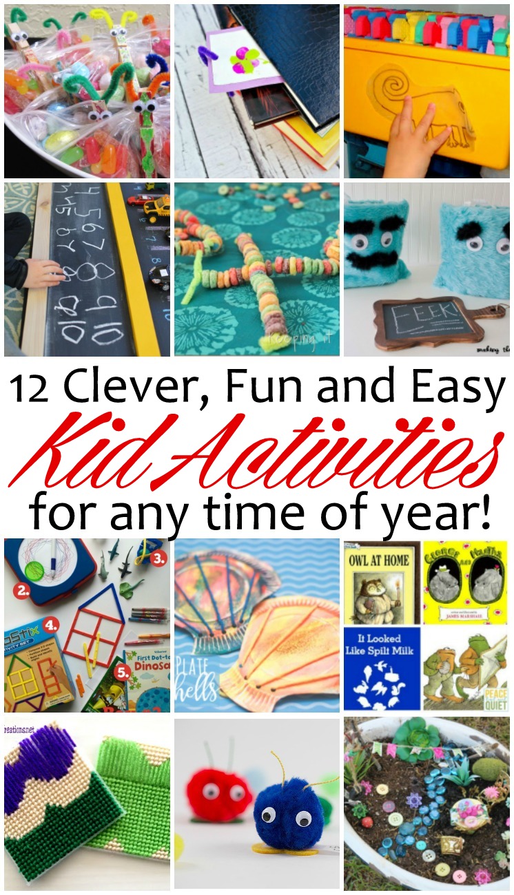 Clever kid activities. Easy DIY crafts and kid projects perfect for summer fun and rainy days. 