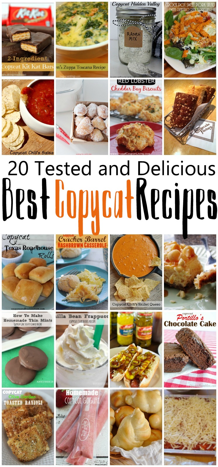 Great Copycat recipes such a good list of our favorite recipe knock off recipes