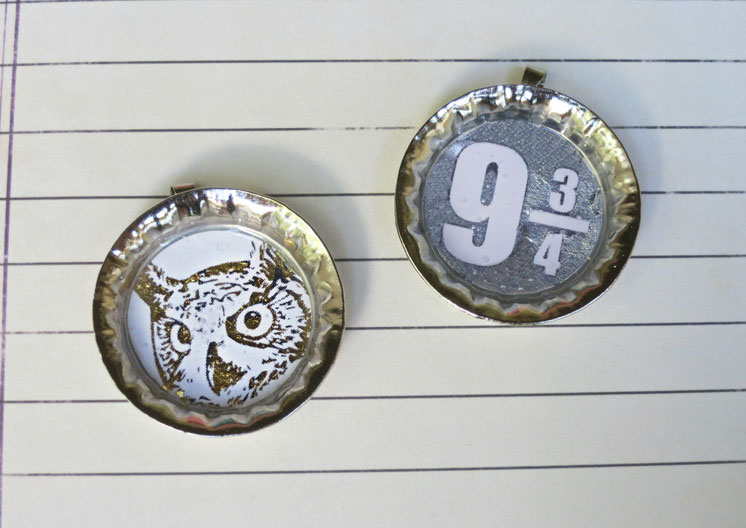DIY Harry Potter Bottle Cap pendant tutorial