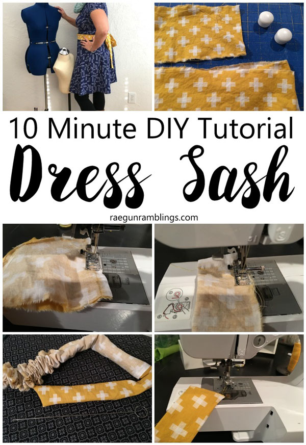 super easy sash tutorial. easy fashion sewing tutorial
