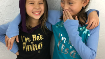 DIY Elsa and Anna Sister Shirts with Cricut