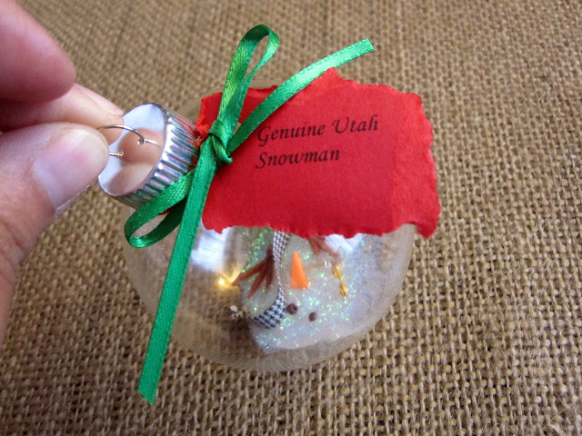 Adorable melted snowman from utah christmas ornament