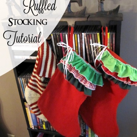 20 Minute Ruffled Stocking Tutorial - Rae Gun Ramblings #christmas #diy #craft #stocking