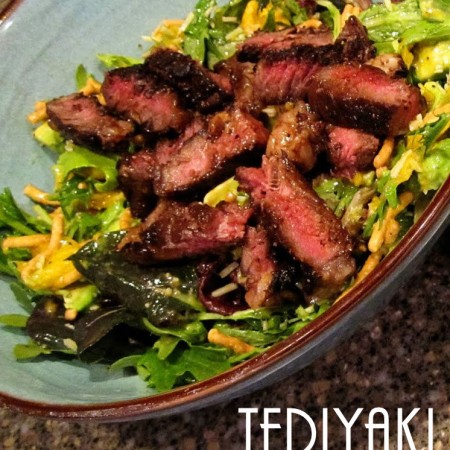 super yummy and healthy teriyaki steak and mango salad. love this for dinner
