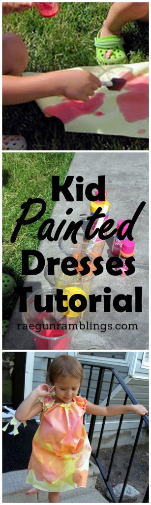 Fun activity to do with the kids. Painted fabric or clothes! Tutorial at Rae Gun Ramblings
