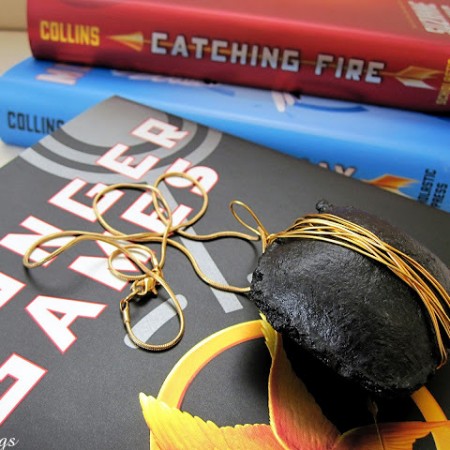 Hunger Games district 9 coal inspired necklace