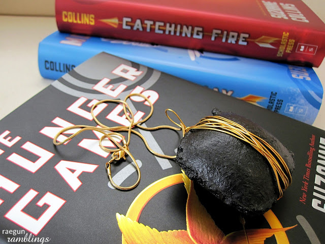Hunger Games district 9 coal inspired necklace