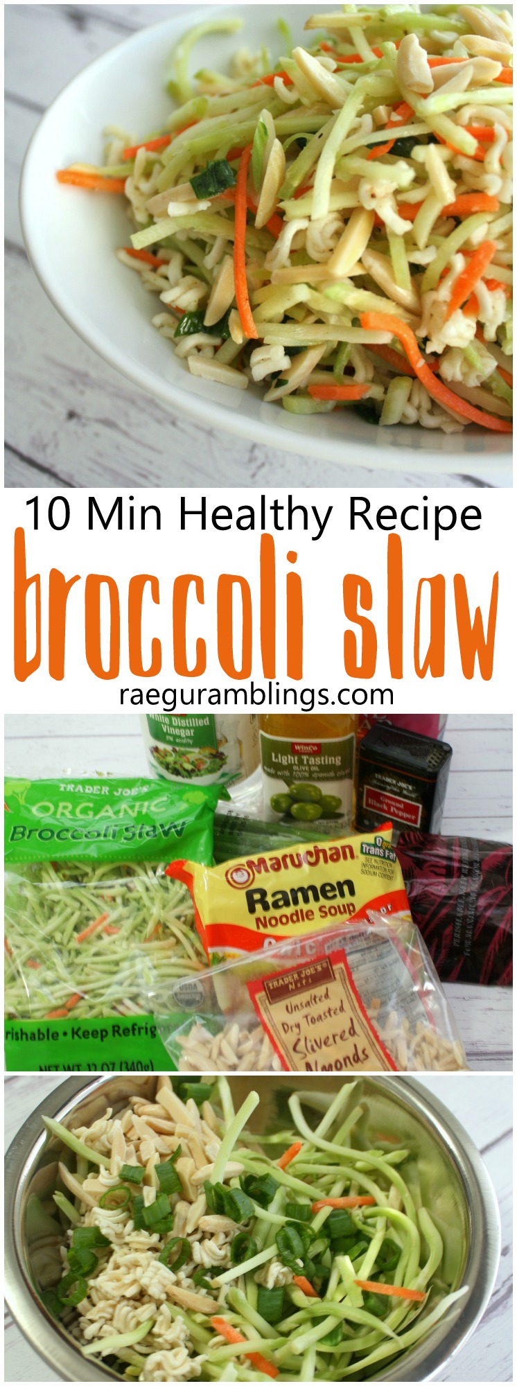 New family favorite. Even the kids asked for more will be making this fast broccoli slaw recipe again. Perfect for lunch or dinner with a rotisserie chicken and great to make ahead for picnics and potlucks