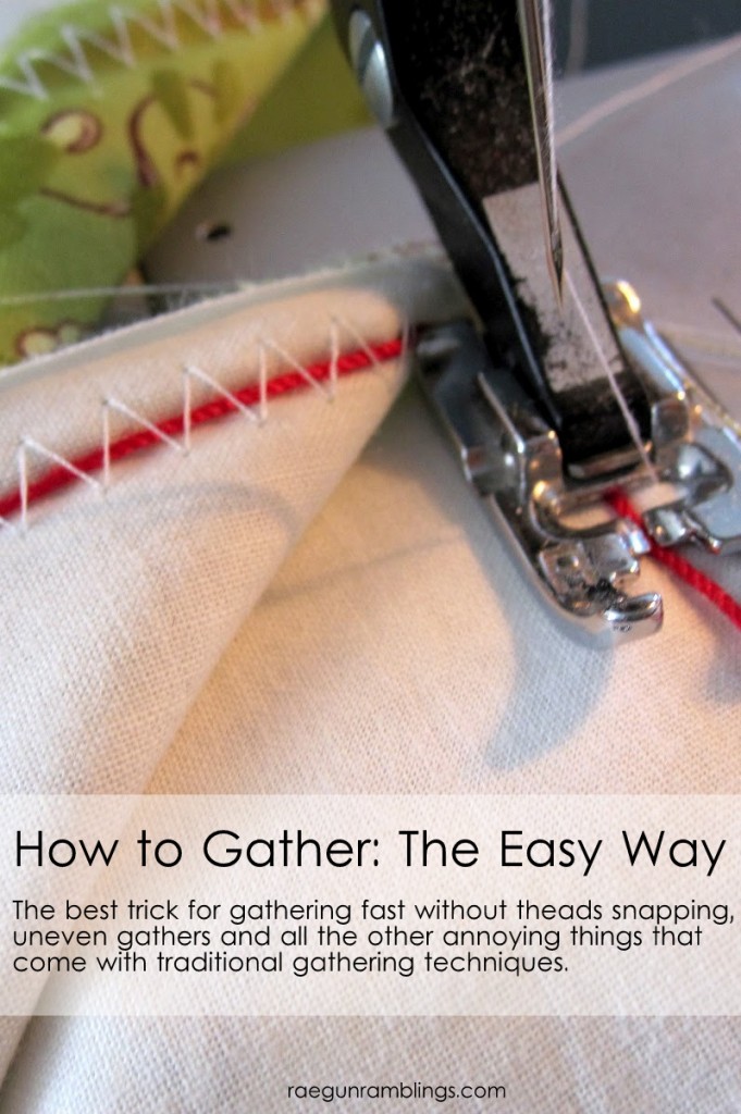 hands down the best trick for gathering fabric on the sewing machine - Rae Gun Ramblings
