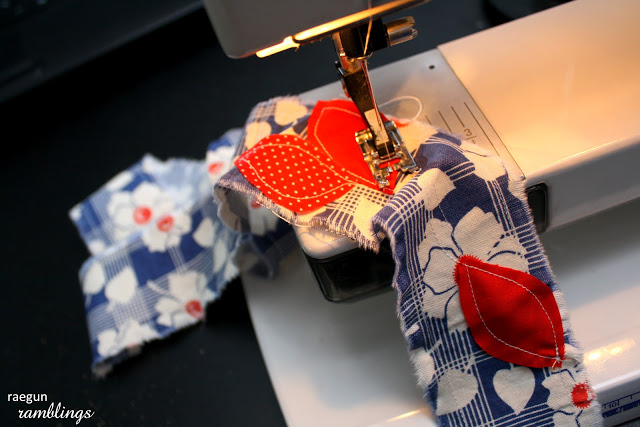 fabric on sewing machine
