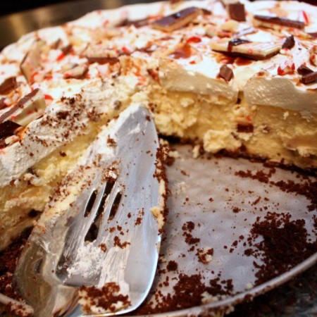 peppermint bark cheesecake