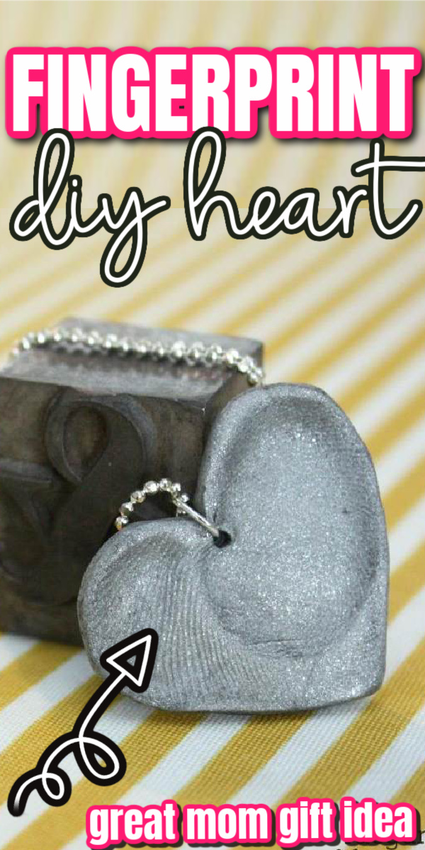 how to make a fingerprint heart pendant. easy craft tutorial great mother's gift