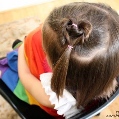 The video makes this adorable heart ponytail so easy and doable. Great hair tutorial.