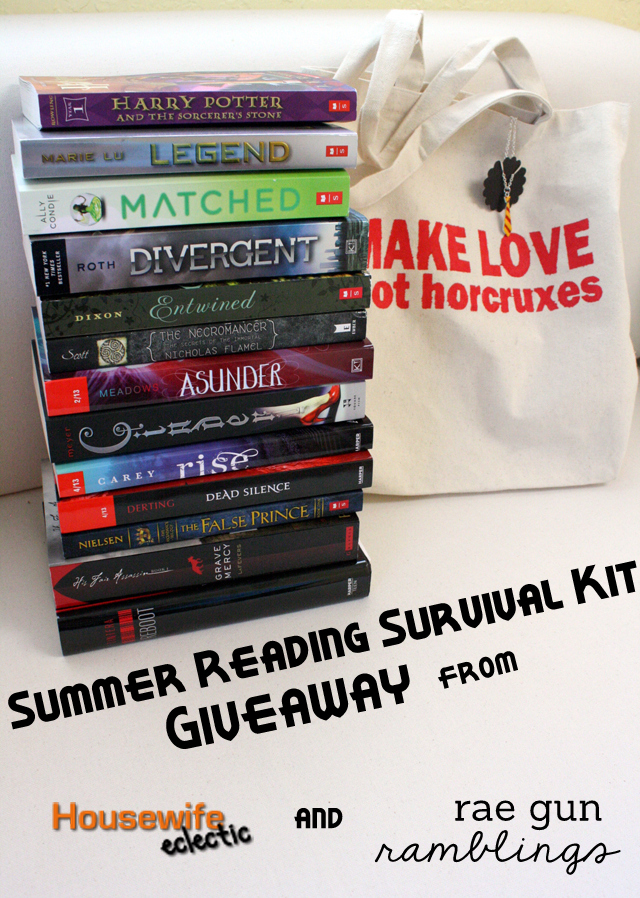 Huge giveaway for YA book lovers. Summer Reading Survival Kit from Housewife Eclectic and Rae Gun Ramblings