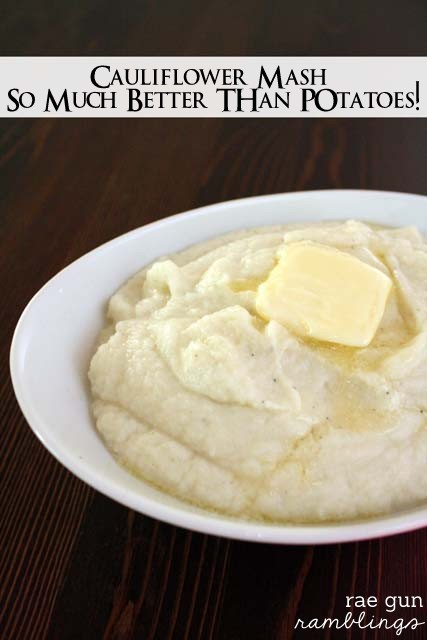 The best cauliflower mash recipe. A delicious and healthier alternative to mashed potatoes. So so yummy and delicious - Rae Gun Ramblings