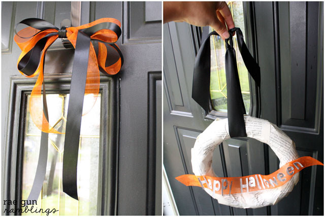 How to make a fancy double bow for hanging wreaths - Rae GUn Ramblings #diy #tutorial
