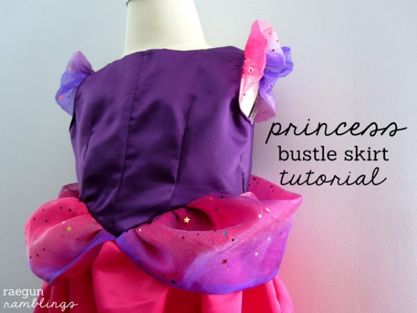 Princess dress bustle and tons of great tips on making your own great Halloween costumes without going crazy - Rae Gun Ramblings