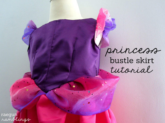 Princess dress bustle and tons of great tips on making your own great Halloween costumes without going crazy - Rae Gun Ramblings