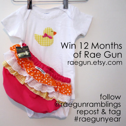 12 Months of Rae Gun Baby Clothes Giveaway - raegun.etsy.com