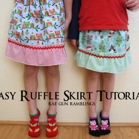 Easy Ruffle Girl Skirt Tutorial. Perfect project for beginners - Rae Gun Ramblings