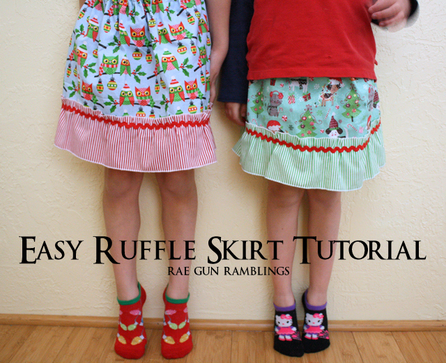 Easy Ruffle Girl Skirt Tutorial. Perfect project for beginners - Rae Gun Ramblings