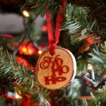 How to make your own rustic wood tag glitter Christmas ornaments - Rae Gun Ramblings