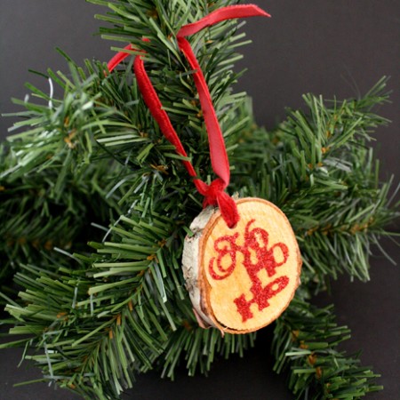 Wood Tag Glitter Ornaments full tutorial at Rae Gun Ramblings