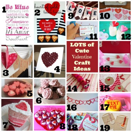 Lots of awesome and easy DIY Valentine's Day Crafts and tutorials