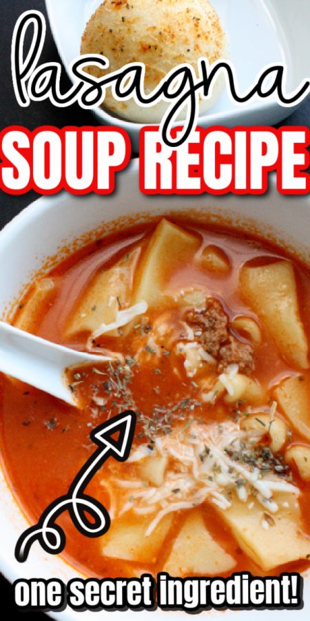 bread and lasagna soup