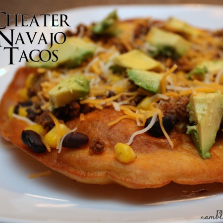 Yummy and easy homemade cheater Navajo tacos at Rae Gun Ramblings