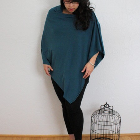 Knit shawl style nursing cover - Rae Gun Ramblings