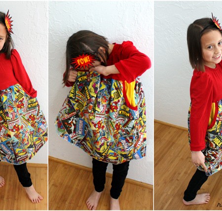 Great girl's sewing patter and Super Hero Comic book headband tutorial - Rae Gun Ramblings