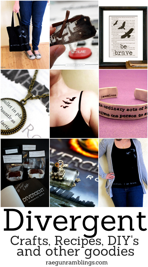 Great list of Divergent DIY's, recipes, crafts, products and more at Rae Gun Ramblings