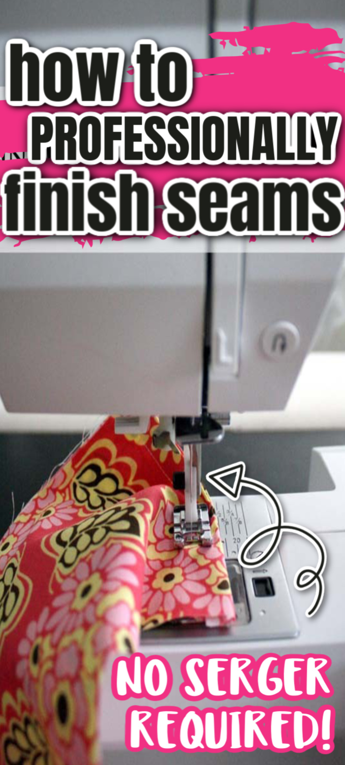 Great trick to professionally finishing seams like a pro on a regular sewing machine. No serger required.