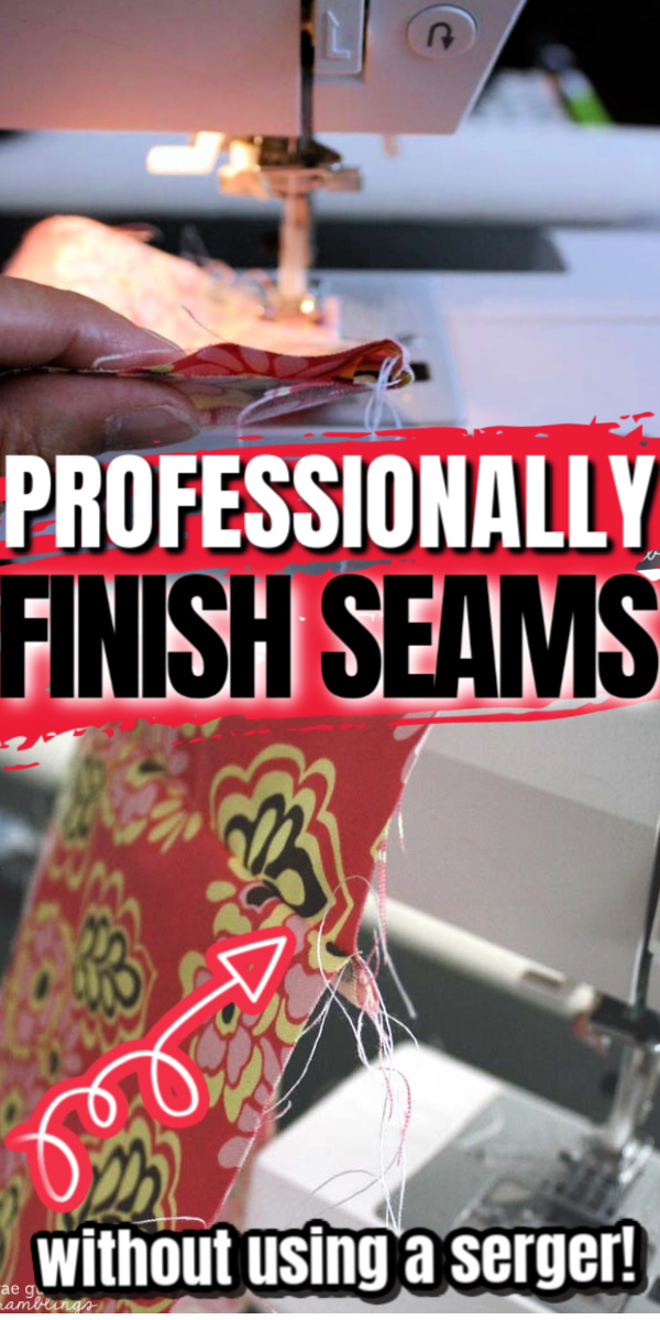 Great trick to professionally finishing seams like a pro on a regular sewing machine. No serger required.