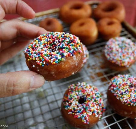 Delicious and easy donut recipe with dairy free and vegan options - Rae Gun Ramblings