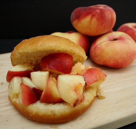 Peach filled Donuts just like the famous Donut Man recipe at Rae Gun Ramblings