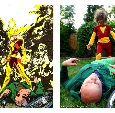 Dark Phoenix vs. Professor X DIY Costume remake - Rae Gun Ramblings