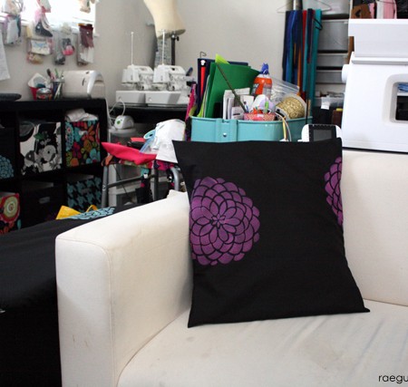 How to stencil fabric and a tutorial for how to make an ironing board cover - Rae Gun Ramblings