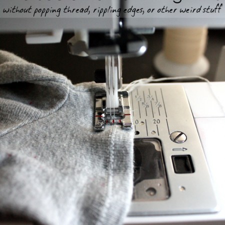 The secret to hemming knits. It's the type of thread you use! Rae Gun Ramblings